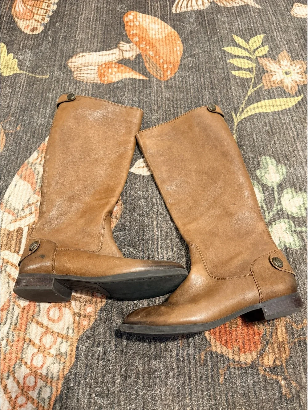 Arturo Chiang Brown Leather Tall Riding Boots Women Size 8